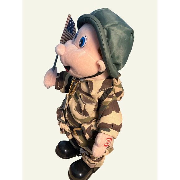 Patriotic American Soldier PLUSH Figure  Camouflage Outfit American Flag - Picture 5 of 15